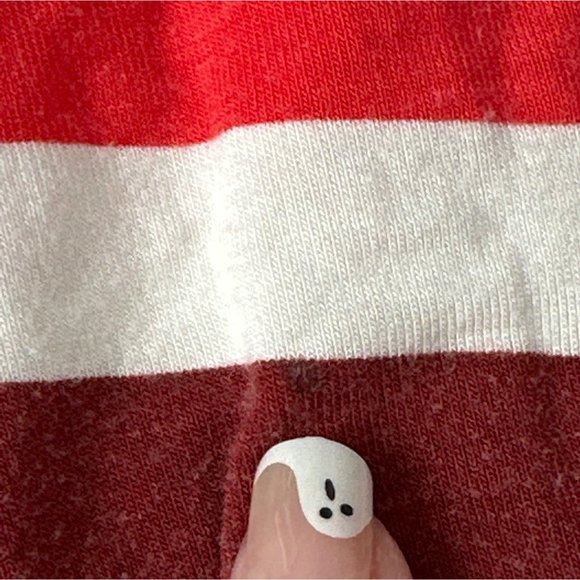 Nordstrom Girls Red Pink Striped Short Sleeves Elastic Waist Romper Medium 8 10 - Picture 6 of 7